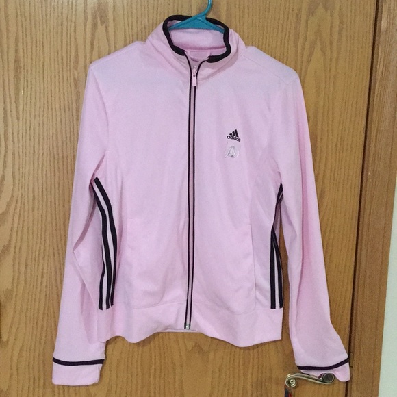baby pink adidas track jacket